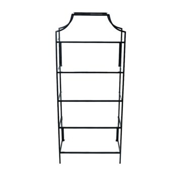 Metal frame bar back shelves
