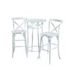 X-back whitewash barstool and table