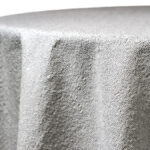 White sequined linen