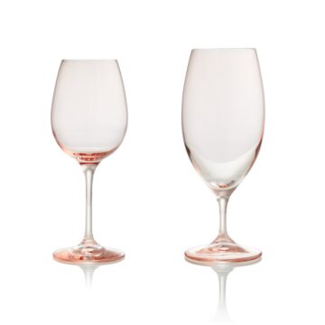 Blush water and wine glasses