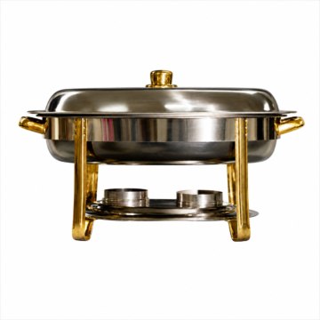 gold accent stainless chaffing