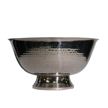 Hammered punch bowl